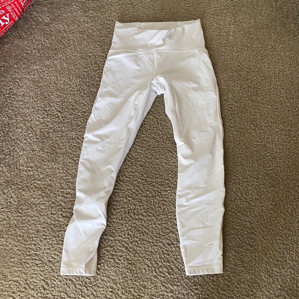 White lululemon leggings size 6